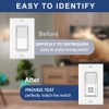 GOMAKERER 600pcs Light Switch Sticker Labels, 28 Designs Transparent Switch