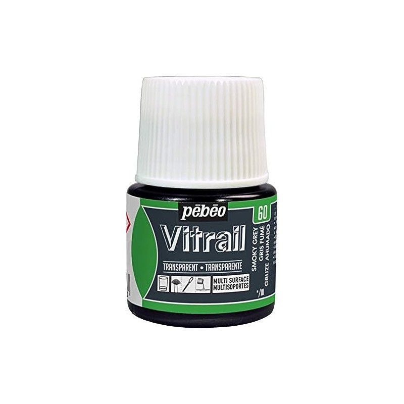 Pebeo VITRAIL Paint, Smokey Grey, 45 ml (Pack of 1)