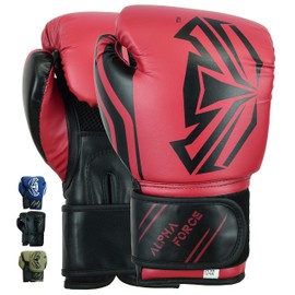 ALPHA FORCE 3.0 Boxing Gloves Matte Hide Boxing gloves for Training (Maroon, 10 OZ)