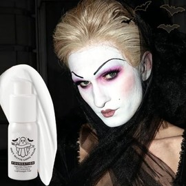 Base De Maquillaje Lquida Blanca Maquillaje De Halloween Cosplay  Maquillaje Blanco Halloween para Maquillajes de Carnaval, Festivales, Gtico, Vampiro