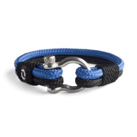 Mens Rope Bracelet - Stainless Steel Silver Shackle, Extremely Durable and Scratch Resistant Waterproof Paracord, Handmade, Nautical Wristband for Men 4-8