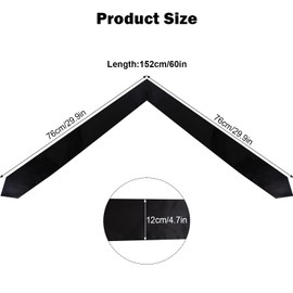Gvhntk Unisex Plain Graduation Stole Honor Satin Sash Adult Students 60" Long (Black, 60‘’)