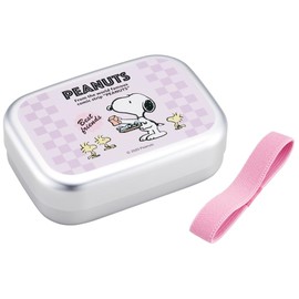 Skater ALB5NV-A Lunch Box, 12.5 fl oz (370 ml), Aluminum, Compatible with Insulated Boxes, Lunch Belt, For Kids, Snoopy 80s Cafe, Made in Japan