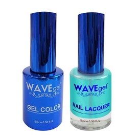 WAVEGEL Soak-Off Gel & Nail Lacquer Matching Duo Set - Royal Collection - #094 It'S Teal And Real! I 0.5 Oz
