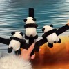 Unbranded 1pc Panda Bracelet Plush Doll/Including free Panda Key Chain