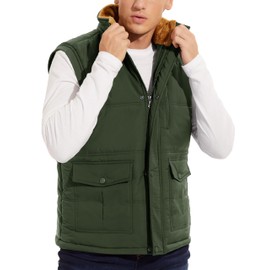Mens Vest Outerwear Winter Vest Quilted Vest Warm Fleece Lined Vest Soft Casual Vest Thick Vest Thermal Vest Puffer Vest Men