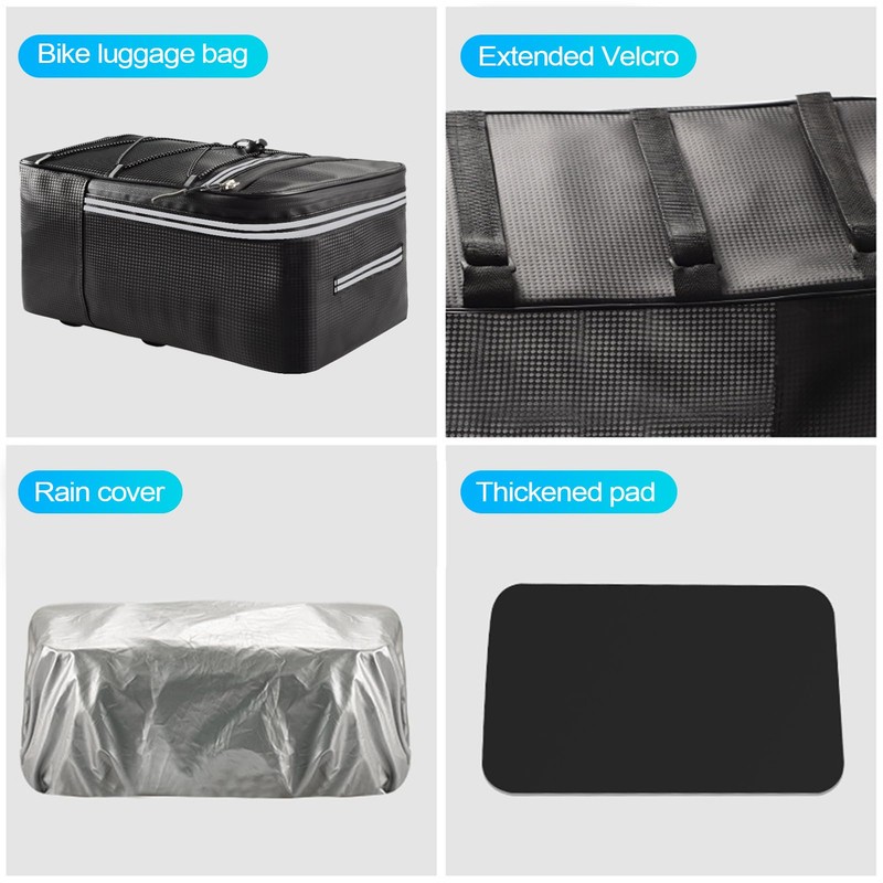 Cycle Trunk Bag - Rear Rack Bag Panniers with Reflector,Reflective
