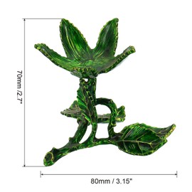 PATIKIL Crystal Ball Stand, Sphere Display Stand Photography Props for 50 to 80mm Crystal Balls Ornament Rack Holder Metal Base Rose Shape, Green