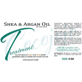 cocojojo 8 Oz Shea & Argan Oil Treatment Contains Argan Moroccan Oil
