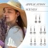 10Pairs Tree of Life Earrings Gemstone Beaded Long Drop Earrings