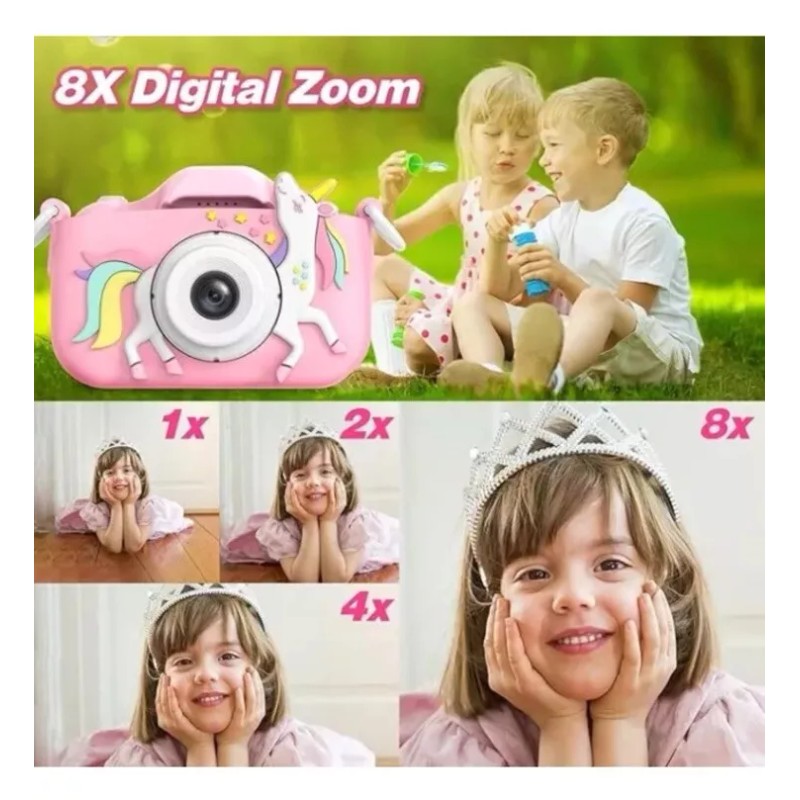 Goopow Kids Camera Toys for 3-8 Year Old 32GB Unicorn