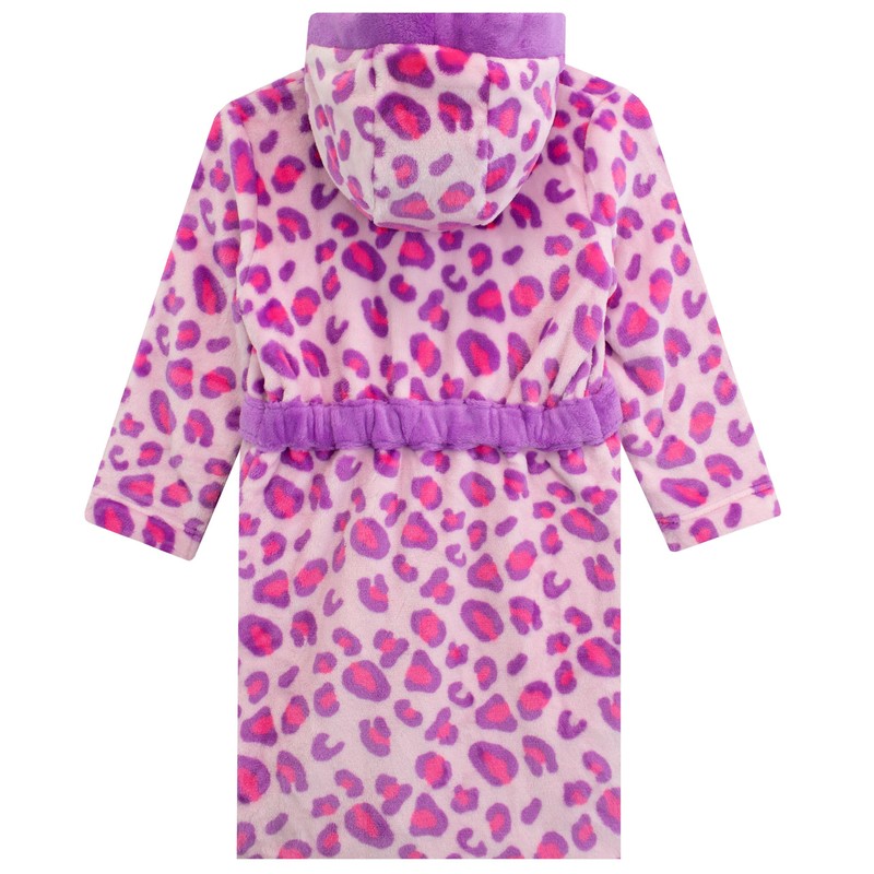 Harry Bear Girls Animal Print Bathrobe, blue