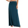 EXCHIC Women's Bohemian Style Print/Solid Elastic Waist Long Maxi Skirt