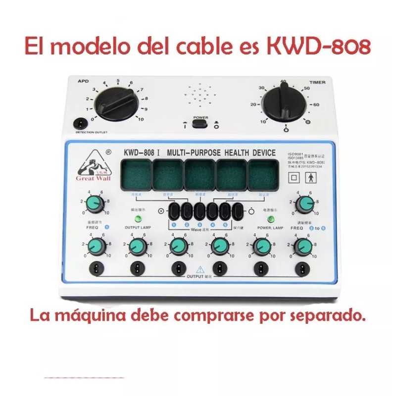Great Wall 2 Cable Para Electro Estimulador Great Wall Kwd-808