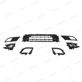 Unbranded 7PC For Jetta 2015-2018 Bumper Lower Grille Mesh Fog lights Bracket Bezel Kit