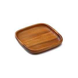 スワンソン商事 木製食器 皿 プレート アカシア 角 S 木製の温かみ 食卓に馴染むおしゃれなデザイン CA-207