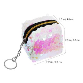 TENDYCOCO 4PCS Sequin Coin Purses Wallet Kids Coin Purse Cable Organiser Bags