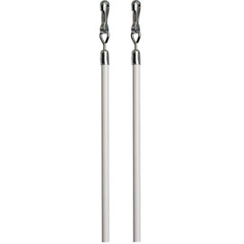 IF&D- 2 pack - 40 inch - Universal Drapery Pull Rod White Curtain Wand for Easier Opening and Back (White, 40") #0304