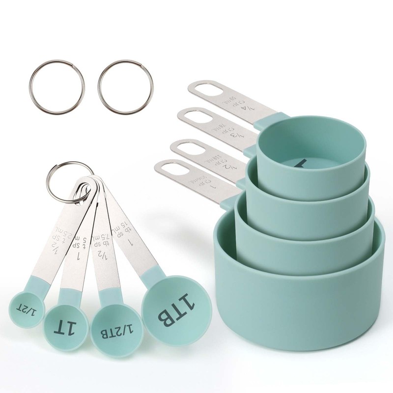 BLEWAY Easy to Read Measuring Cups & Spoons Set for