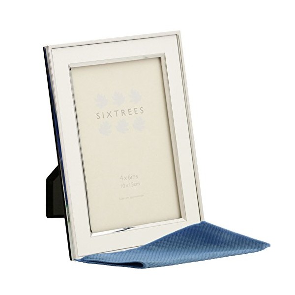 Sixtrees 2-103-46 Abbey White Polished Silver photo frame with lacquered