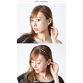 curvy's 3 sizes braid headband medium dark brown