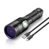 UniqueFire 1602-365nm UV Black Light Flashlight, High Power USB-C Rechargeable