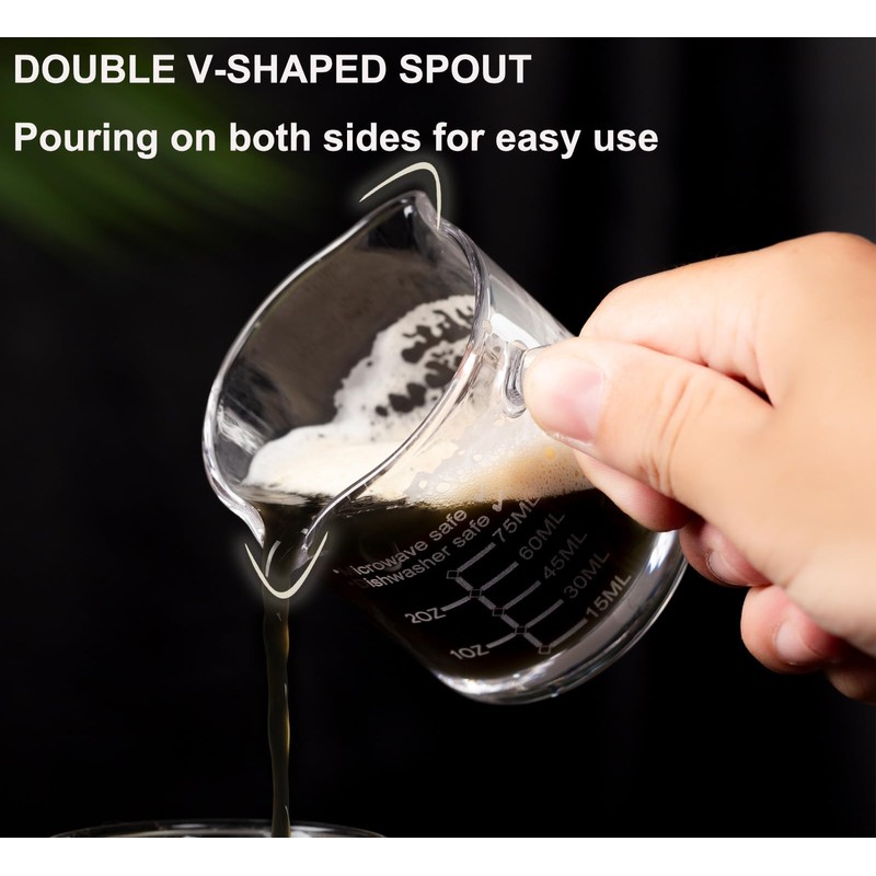 Ackers Etched Scale Espresso cup with Handle, Thickened Bottom and