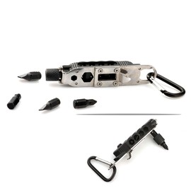 Buspoll Portable Multifunctional EDC Tool; Ratchet Screwdriver and nut Driver, hex Wrench, Bicycle Repair Manual Tool