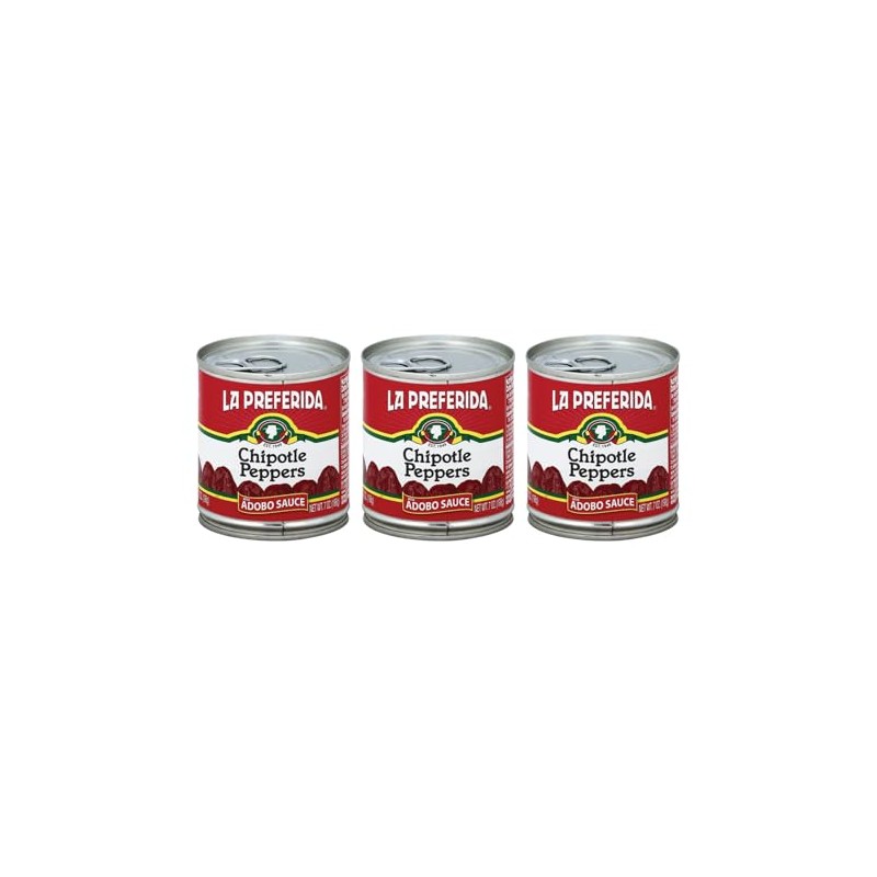 La Preferida Whole Chipotle Peppers, Hot, 7 OZ (Pack of