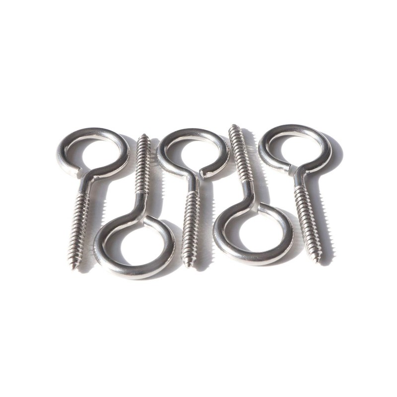 IMScrews 5pcs #11 x 2-3/4 Inch Screw Eyes Small Eyelet