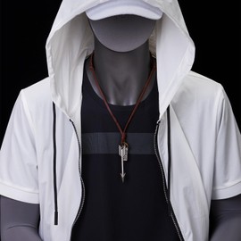 COOLSTEELANDBEYOND Mens Womens Arrow Pendant Necklace with Adjustable Brown Leather Cord, Cool Punk Rock