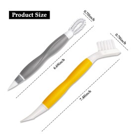 Grout Cleaning Brush Set 2 Pack Crevice Detail Cleaner Brush Multi-Purpose Scrub for Cleaning Bottle Cup Lid, Dish, Tile, Sink, Drain, Shower Room, Window Groove, Door Track, Floors
