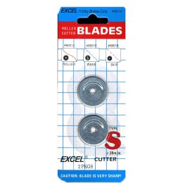 Excel Rotary Cutter Replacement Blades - 1.1 in. (28 mm), pack of 2