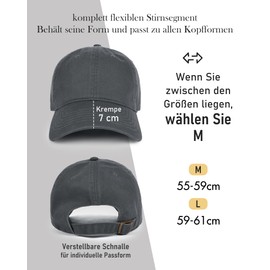 FURTALK Unisex Vintage Baseball Cap Men and Women Cotton Cap Adjustable Baseball Cap, gray