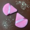 9 Pcs Pink Triangle Powder Puff Makeup Puff:Powder Puff Face