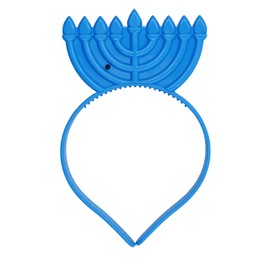 Hanukkah Menorah Headband - Light Up Flashing Menorah - Glow In The Dark Hanukkah Decoration - Great For Hanukkah Party, Single, Menorah Headband
