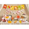 Hello Fall Banner Thanksgiving Fall Decoration Autumn Pumpkins Maple Leaves