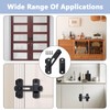 1PCS Thicker Garage Door Lock Gate Lock Black Door Stainless