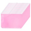 PATIKIL A6 Binder Pocket, 12 Pack PVC Zipper 6 Holes
