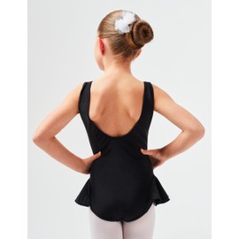 Ballet leotard "Paula" with skirt, Black, 164/170 15-16 years