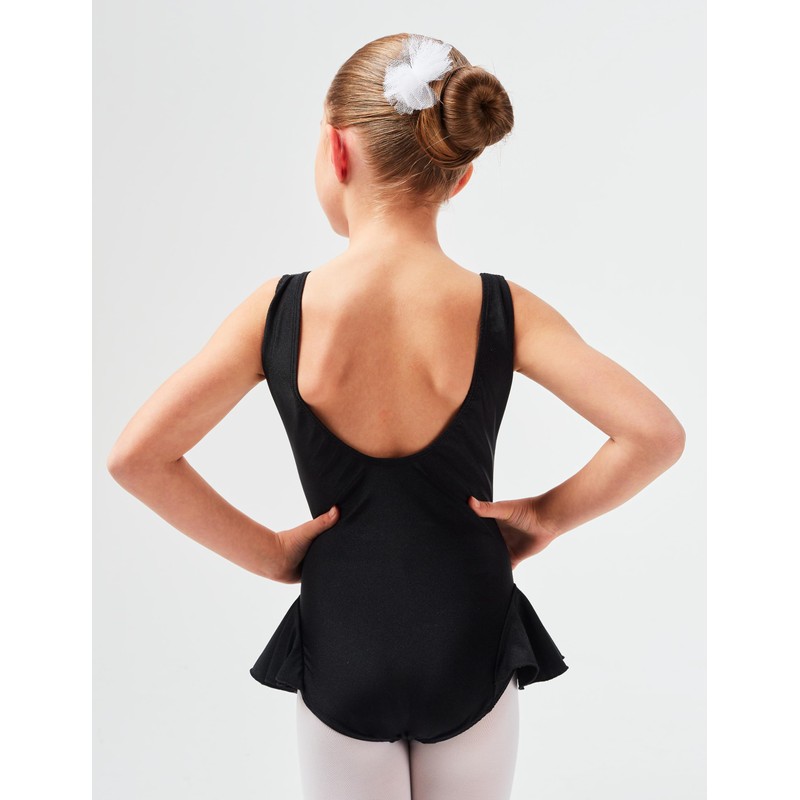 Ballet leotard "Paula" with skirt, Black, 164/170 15-16 years