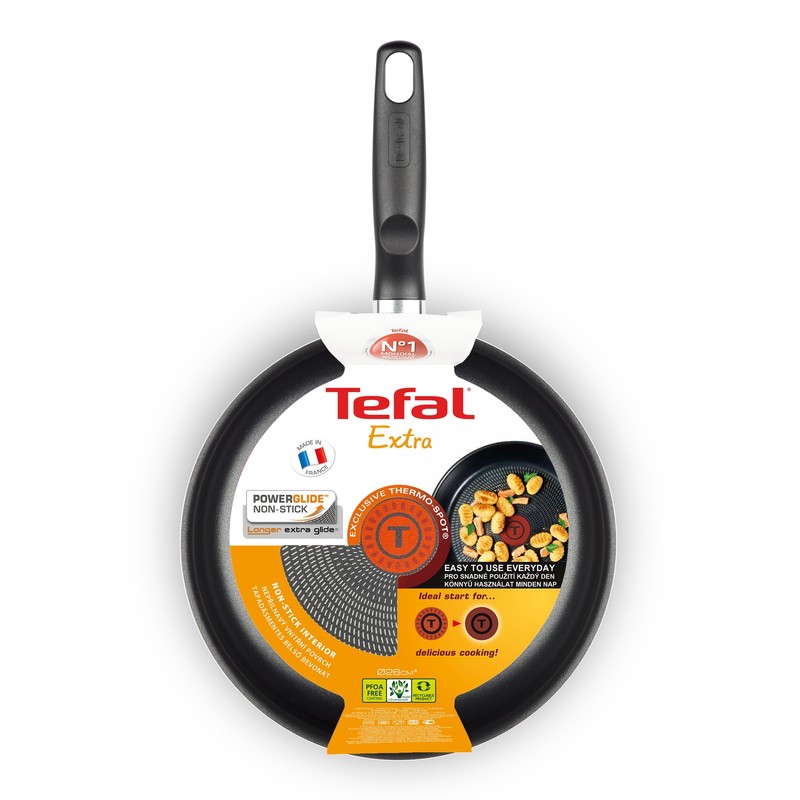 Tefal B3010272 Extra-20cm Omelette Pan, Aluminium, Black, 20 cm