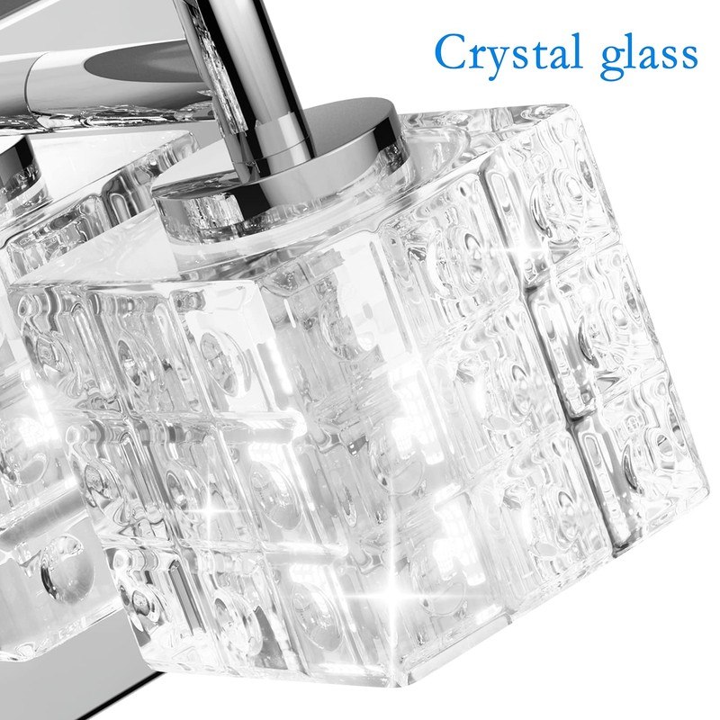 Ralbay Chrome Bathroom Vanity Light Fixtures 5 Lights Modern LED