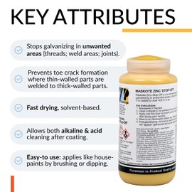 Maskote Zinc Stop-Off (2 Quart Pack) - Stops galvanizing in unwanted Areas