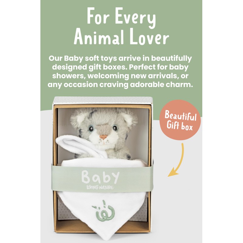 Living Nature Baby Snow Leopard Stuffed Animal Plush Toy |