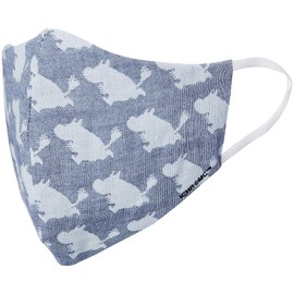 Moomin Gauze Mask, Soft Gauze Mask with Protective Filter, blue