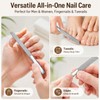 Pro Stainless Steel Nail File with Premium Leather Case,Double-Sided Buffing
