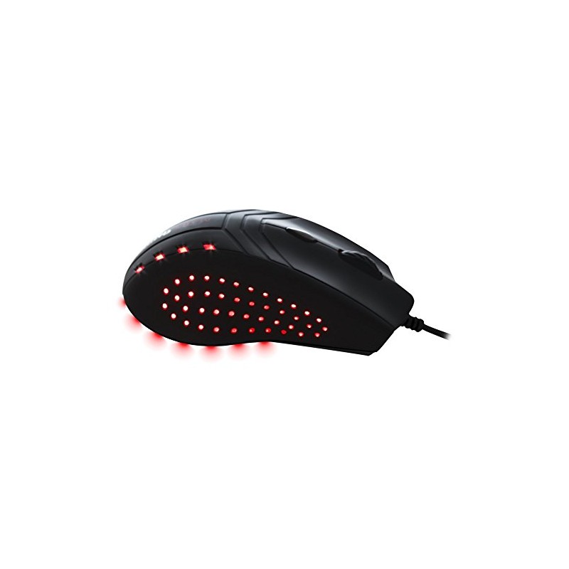 Mouse MM0 Mars Gaming (Sensor óptico, 2800 DPI, iluminación roja)