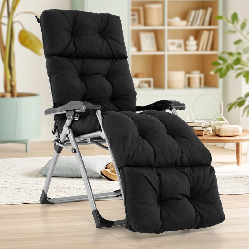 Costway 73" Lounge Chaise Cushion Padded Recliner Cushion Outdoor Indoor
