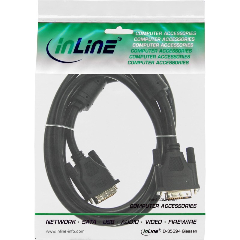 InLine® 17764 DVI – DVI Cable 3 m Black (Male/Male